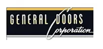General Doors Corporation logo in black, gold, and white with script lettering