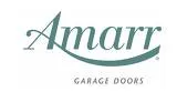 Amarr Garage Doors logo in teal and gray on a white background
