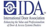 IDA logo with an arch icon and the text “International Door Association” and “Enhancing the Value and Professionalism of Door Access Systems Dealers”