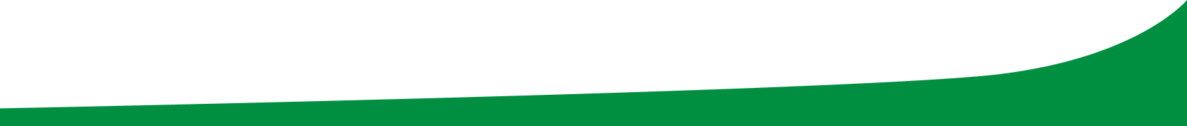 Green curved shape against a white background.