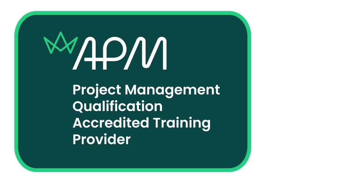 Green APM logo with text: Project Management Qualification, Accredited Training Provider.