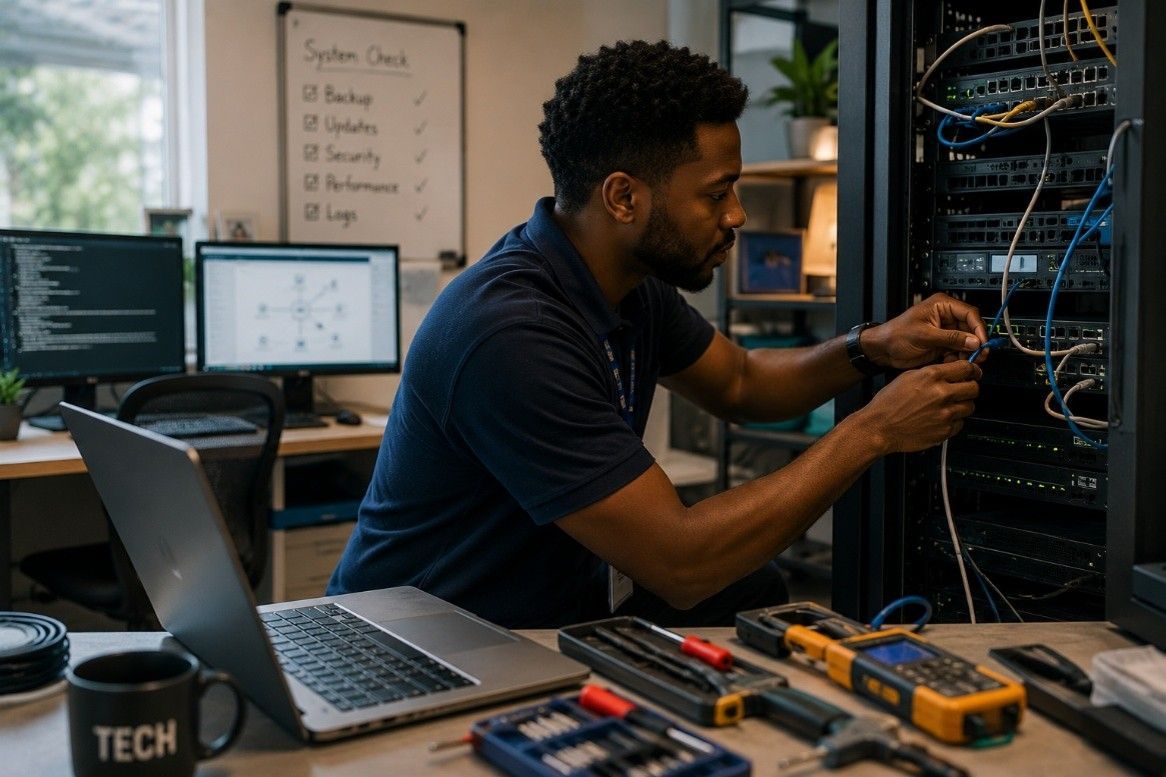 AI engineer at work
