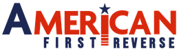 American First Reverse logo in red, white, and blue with a star and U.S. flag stripes