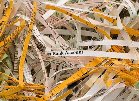 Shredded Bank Account Documents | Chicago, IL | Document Destruction Company, Inc. Shredded Bank Account Documents | Chicago, IL | Document Destruction Company, Inc.