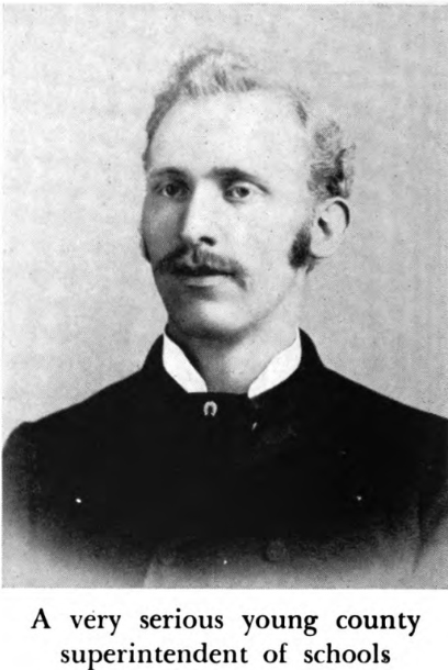 A very serious young county superintendent of schools