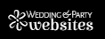 Wedding & PartyWebsites logo in white script on a black background