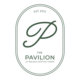 The Pavilion at Walker Century Farms logo with green oval border and “EST 2013” text