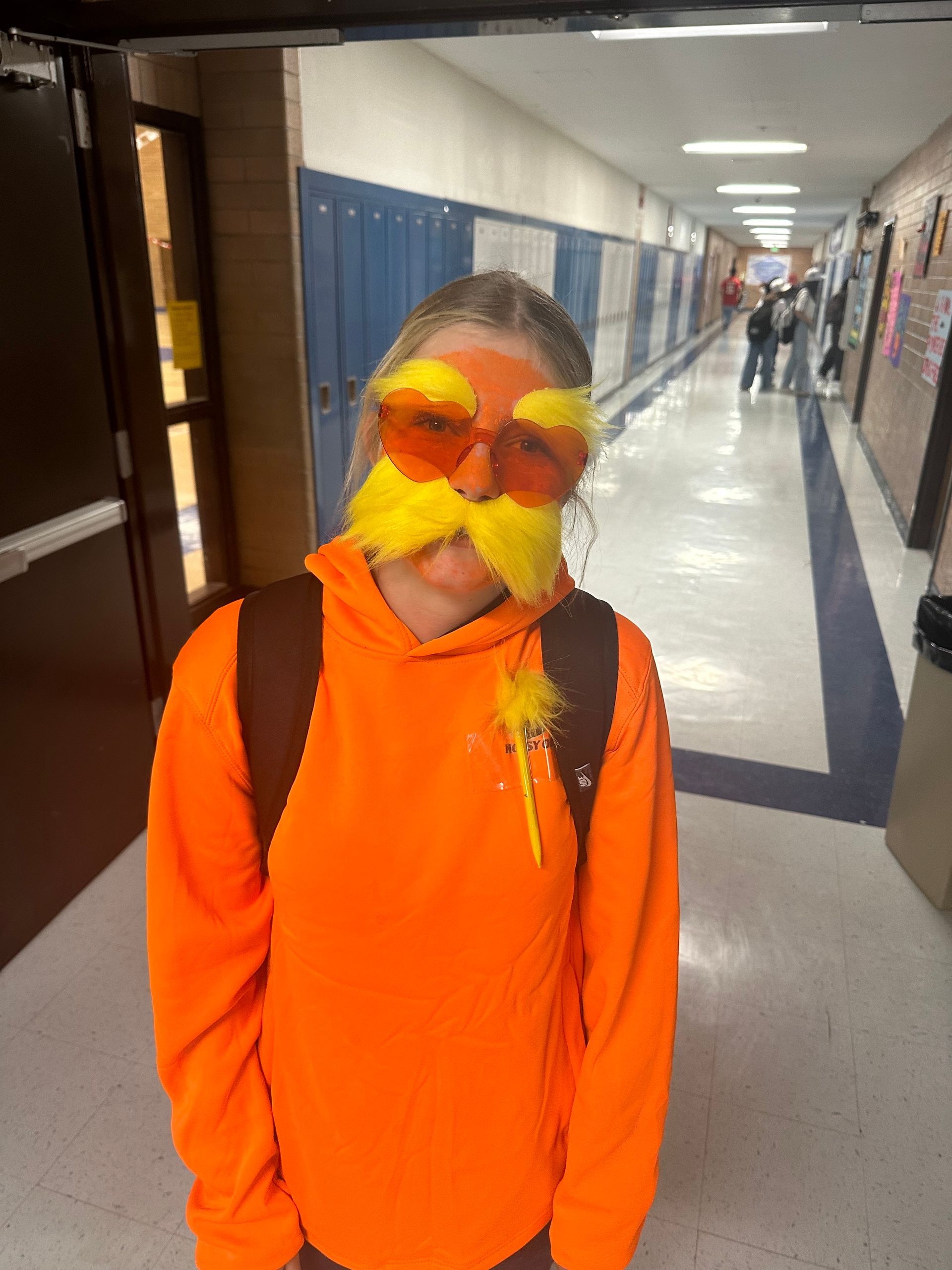 Student dressed as Lorax