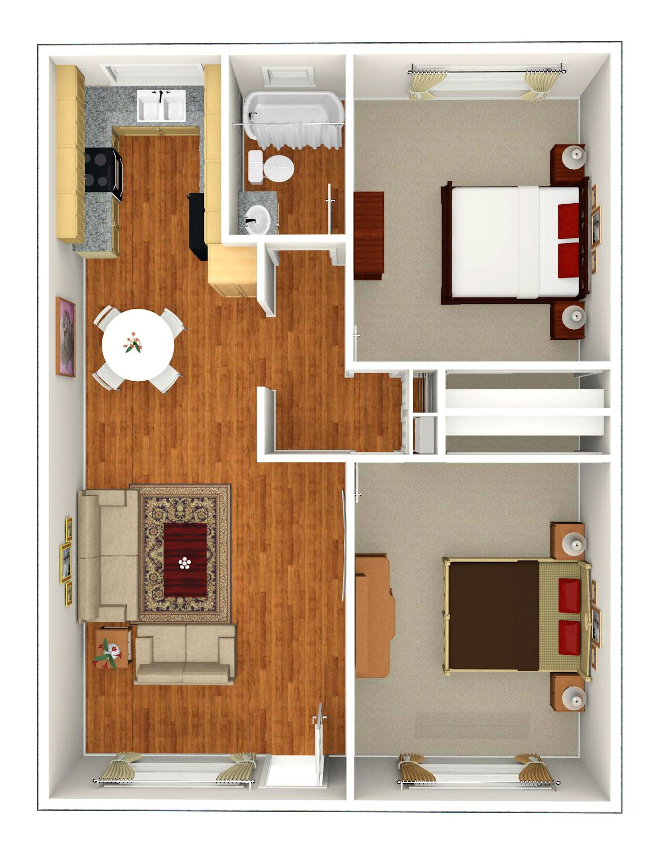 2 Bed | 1 Bath