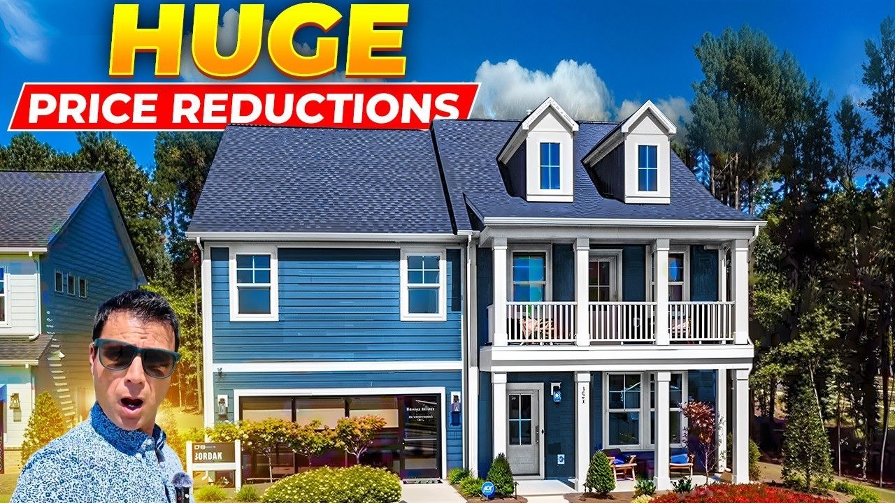 Man in sunglasses points to houses with 