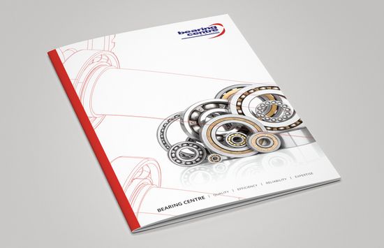 A brochure with a picture of bearings on it.