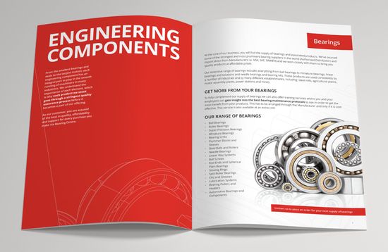 A book is open to a page that says engineering components
