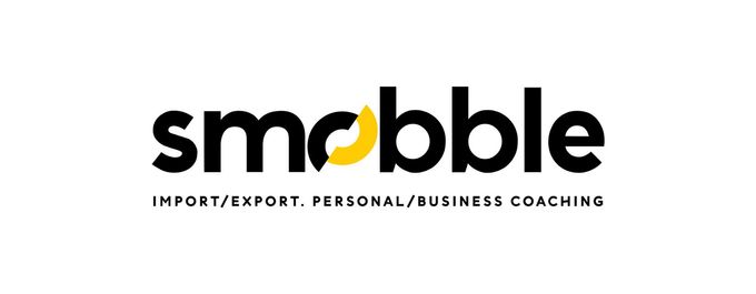 A black and yellow logo that says smobble on it