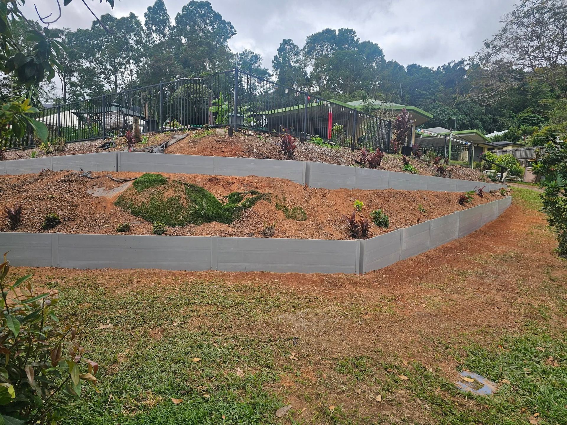 Stone Steps and a Curved Retaining Wall — KLS Fencing In Edmonton, QLD
