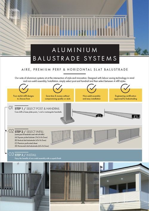 Poster Advertising Aluminium Balustrade Systems — KLS Fencing In Edmonton, QLD