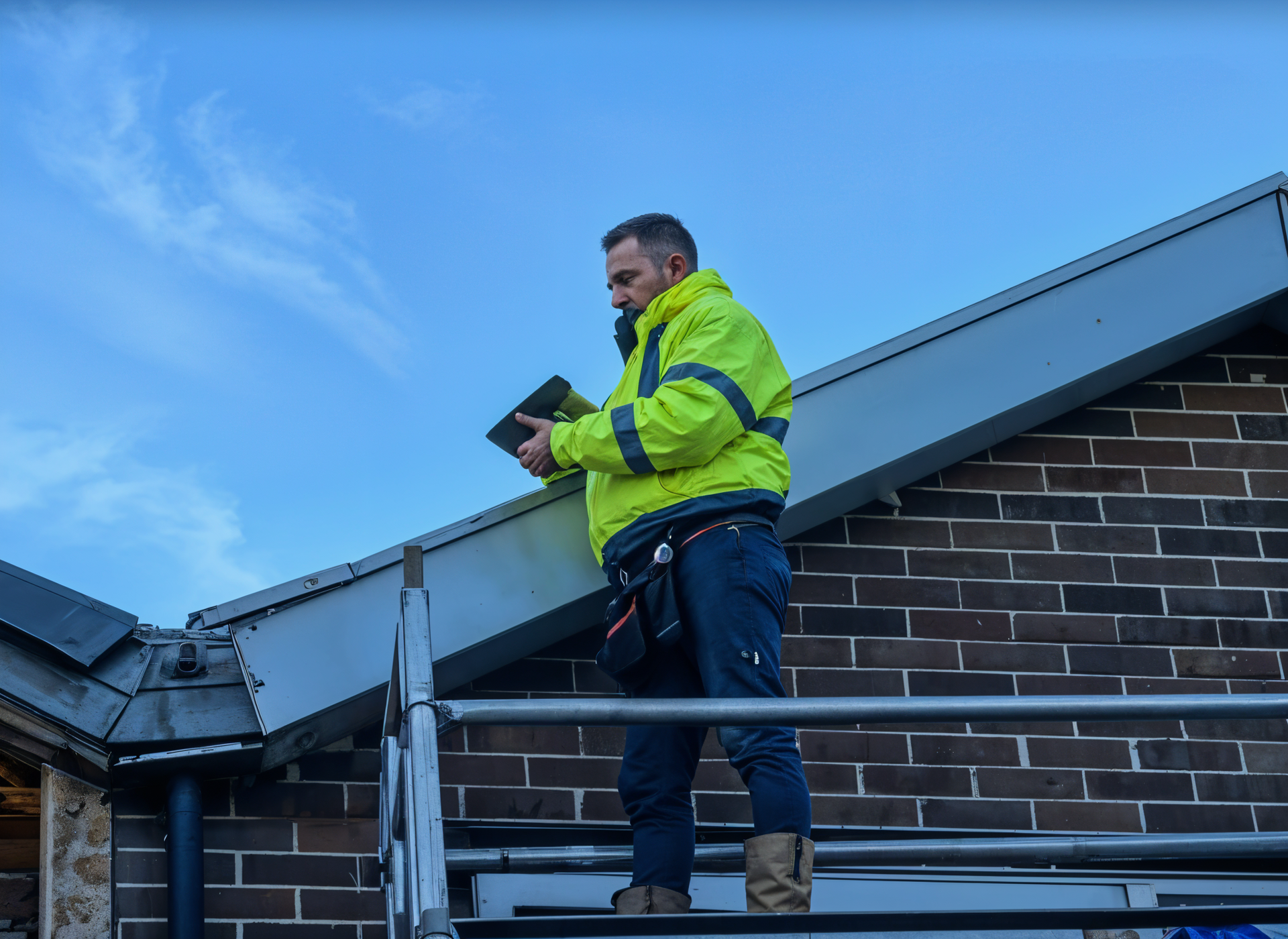 an expert asbestos surveying for asbestos material in a Glasgow house