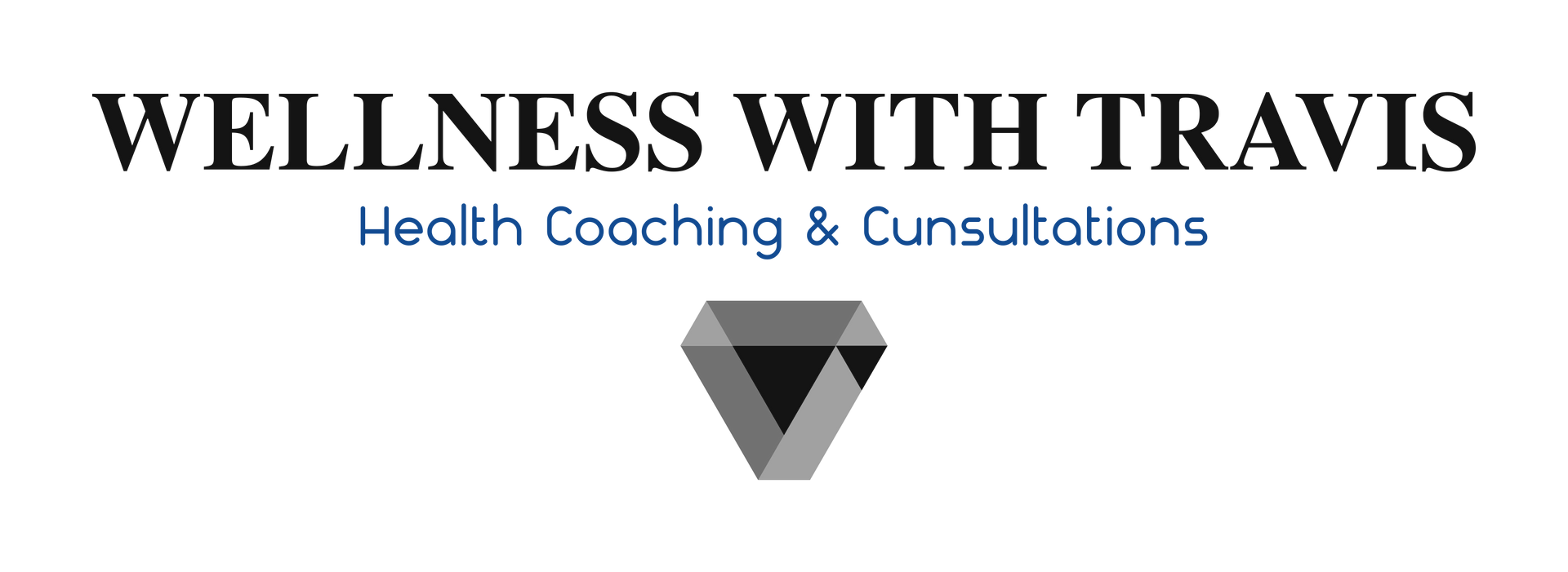 Image of the name of the business and logo in black and blue text