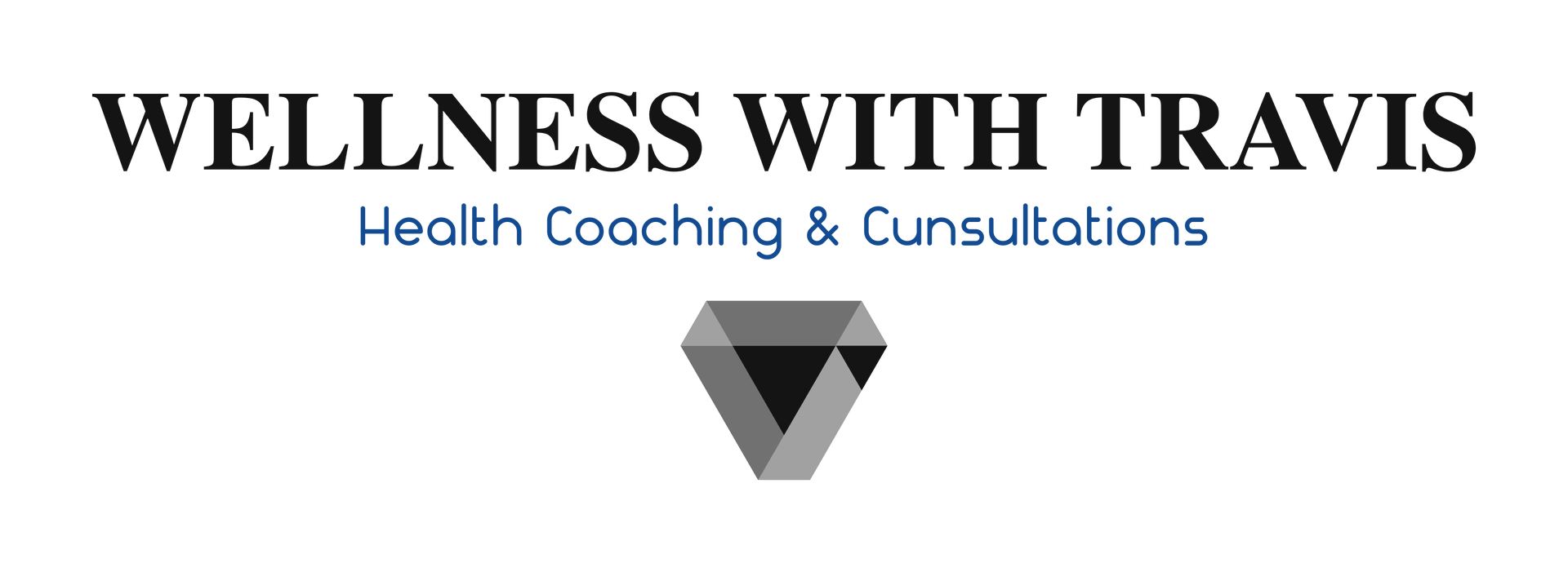 Image of the name of the business and logo in black and blue text
