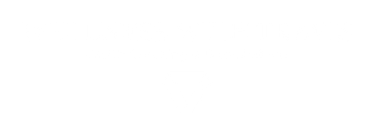 Image of the name of the business and logo in all white text