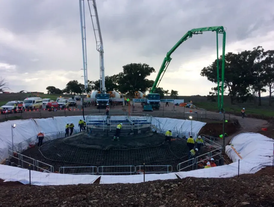 A group of people are working on a construction site