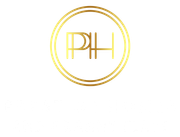 Gold, stylized monogram of the letters