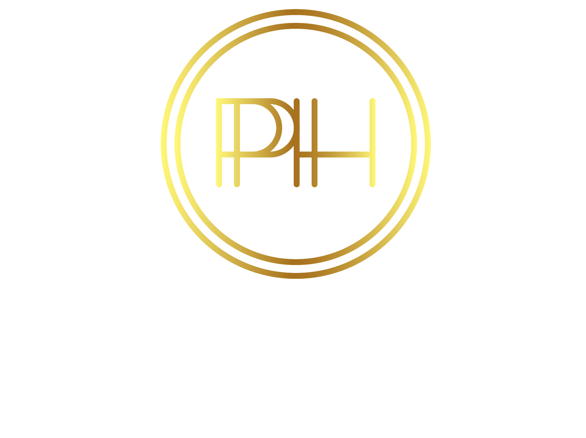 A gold logo featuring the intertwined letters