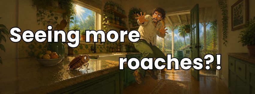 Seeing more cockroaches?  Header image. Central Florida Pest Control