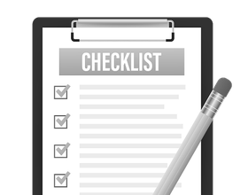 Clipboard checklist with checked items and a pen on the right | Jeff's Automotive, Inc