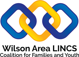 Wilson Area LINCS logo with blue and gold interlocking links and the tagline “Coalition for Families and Youth” | Jeff's Automotive, Inc