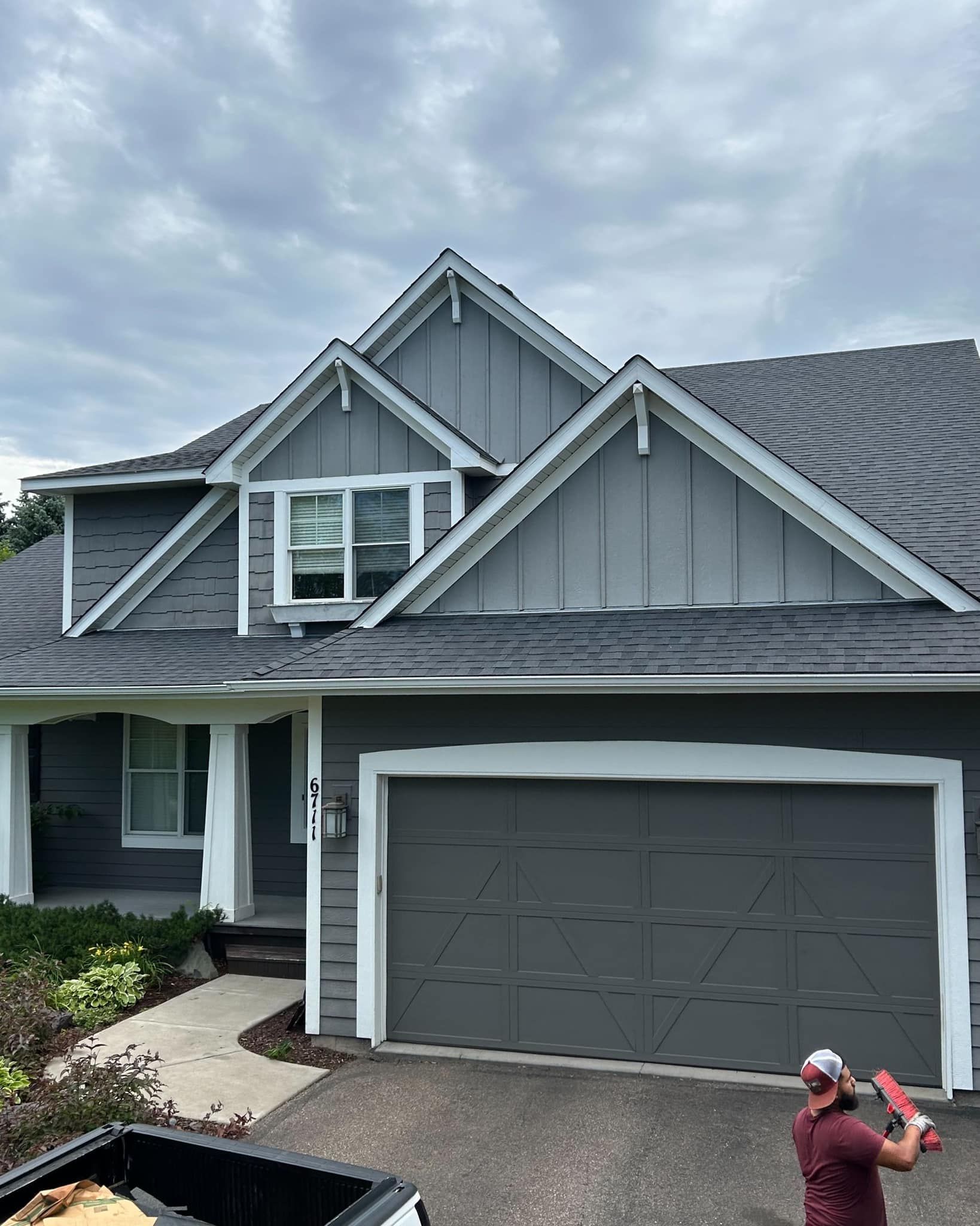 Modern House with Multiple Repaired Roof  | Maple Grove, MN | Pure Construction