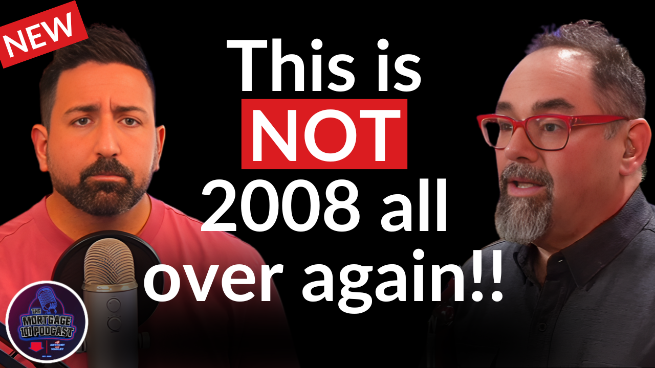 Two men on a video thumbnail: one with a serious expression, the other talking with a red headline: