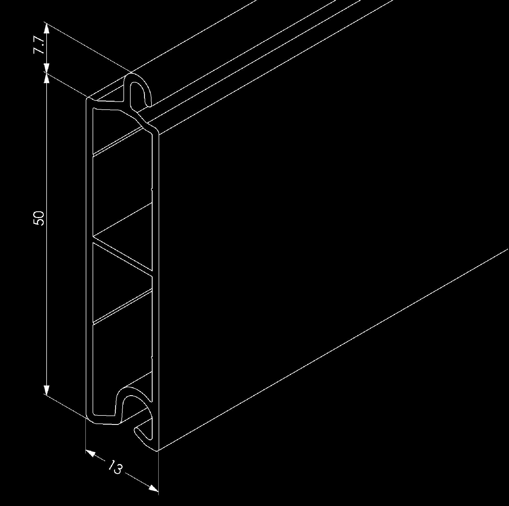 Technical drawing of a black metal bracket with dimensions and diagonal support arms