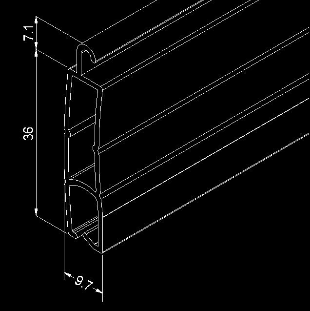 Black technical drawing of a corrugated panel cross-section with dimensions labeled.