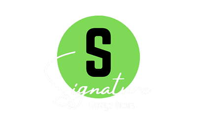 Green circular logo with a black “S” and white cursive text beneath it