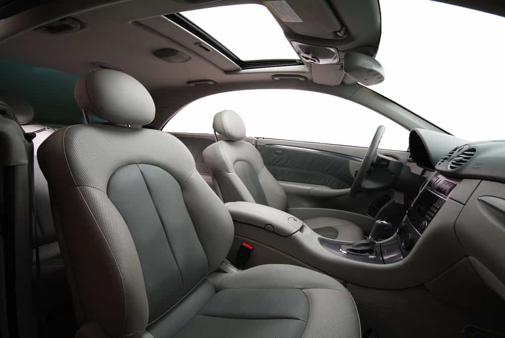 The Interior of A Car with Gray Leather Seats and A Sunroof — Ocean Glow Mobile Detailing In Terrigal, NSW