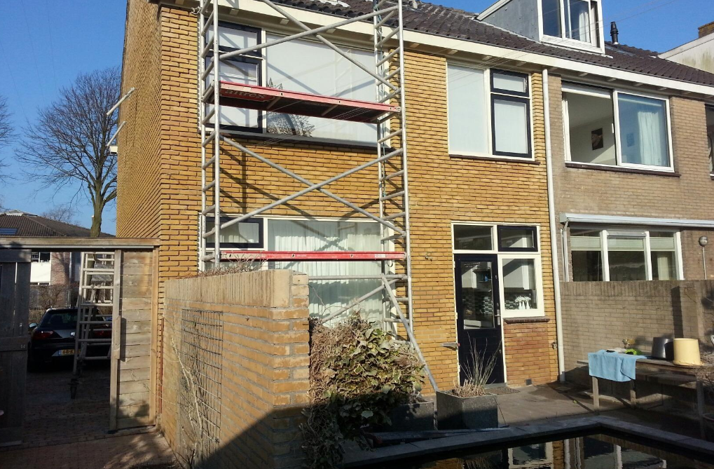 Gevel gereinigd