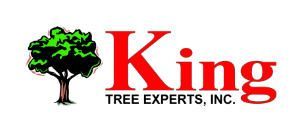The logo for king tree experts inc. has a tree on it.