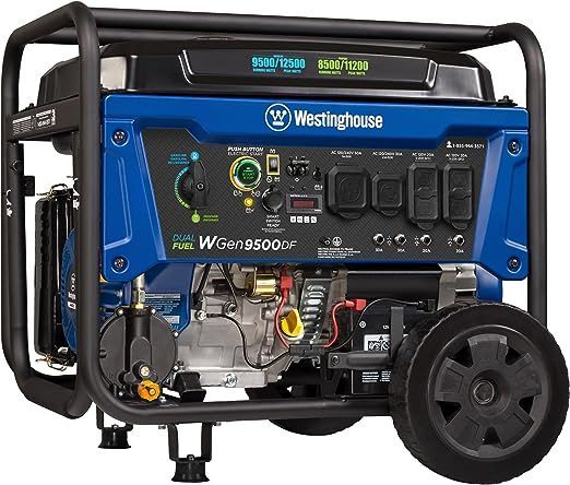 Westinghouse Outdoor Power Equipment 12500 Peak Watt Dual Fuel Home Backup Portable Generator