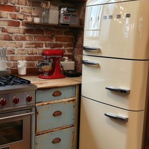 Old refrigerator and stove for appliance removal service