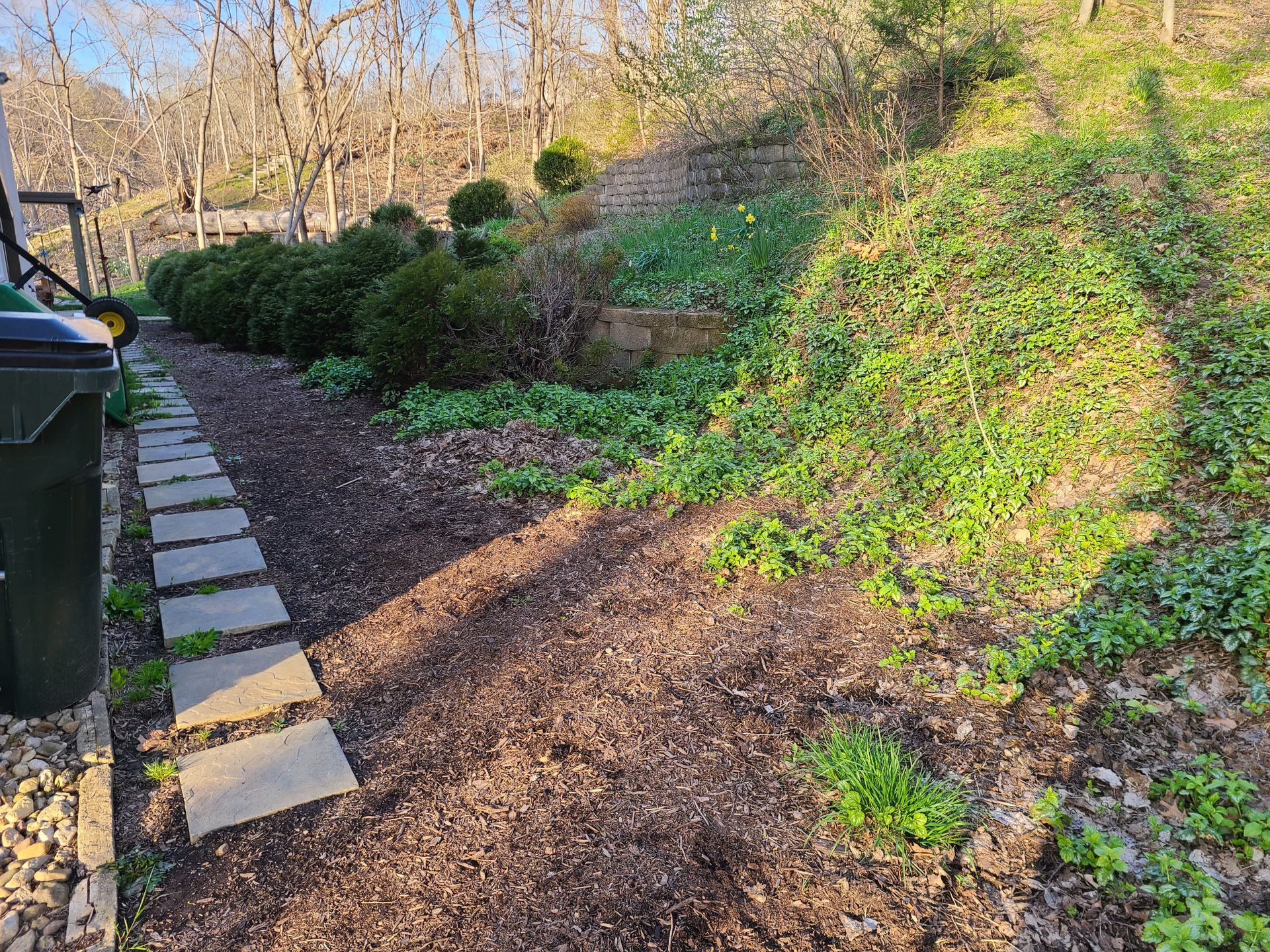 Before Retaining Wall Installation - Marion, IA - S&B Scapes