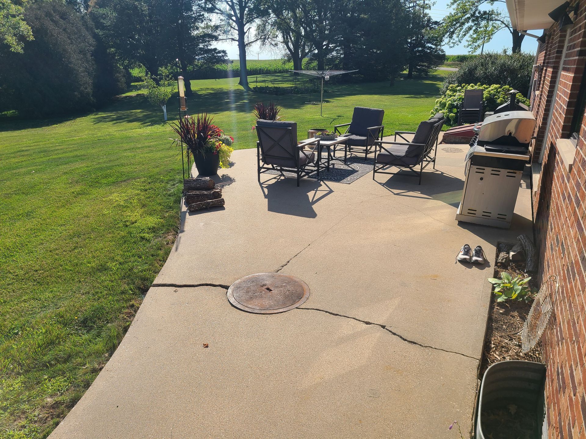 Before Retaining Wall Replacement- Marion, IA - S&B Scapes