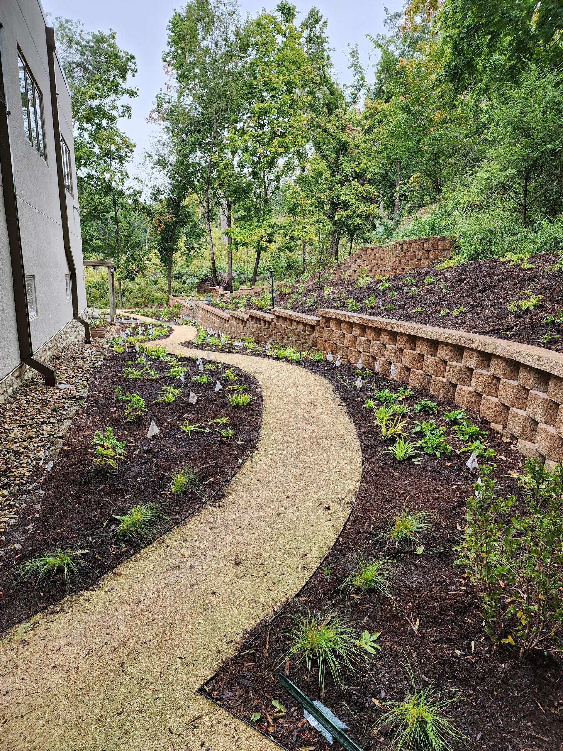 After Retaining Wall Installation - Marion, IA - S&B Scapes