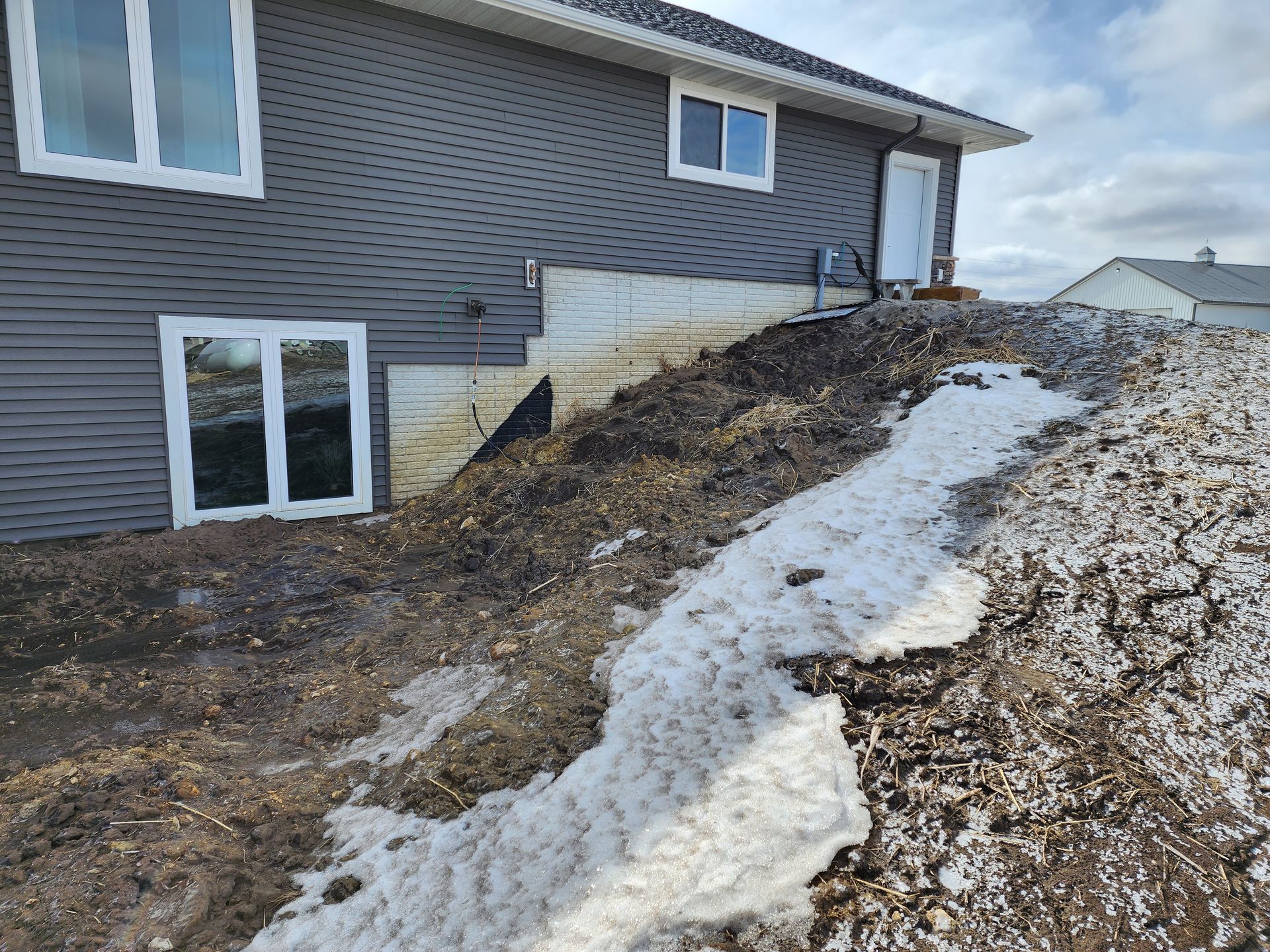 Before Retaining Wall Install - Marion, IA - S&B Scapes
