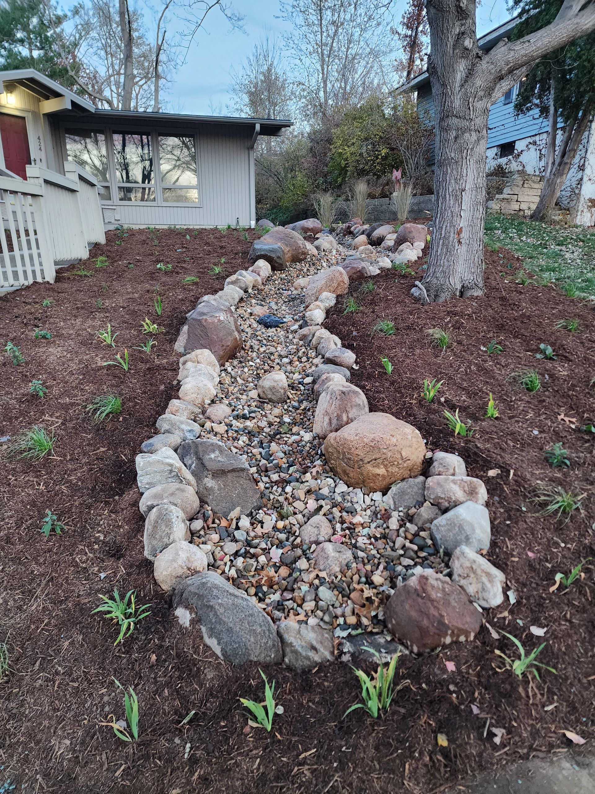 Dry Stream Beds — Marion, IA — S&B Scapes