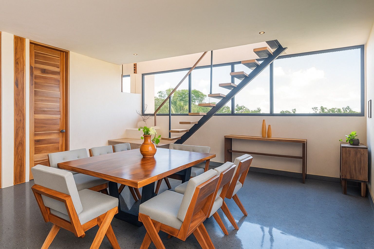 Main floor of penthouse unit at Irie Tulum