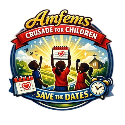 Logo with children holding a calendar,