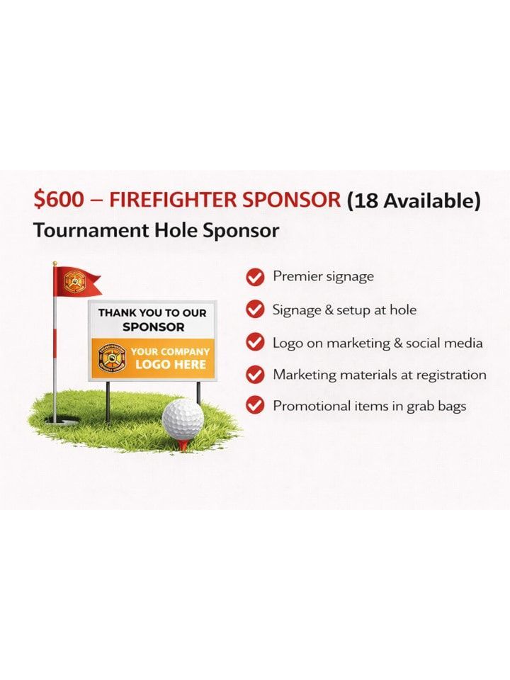 Golf tournament sponsorship advertisement