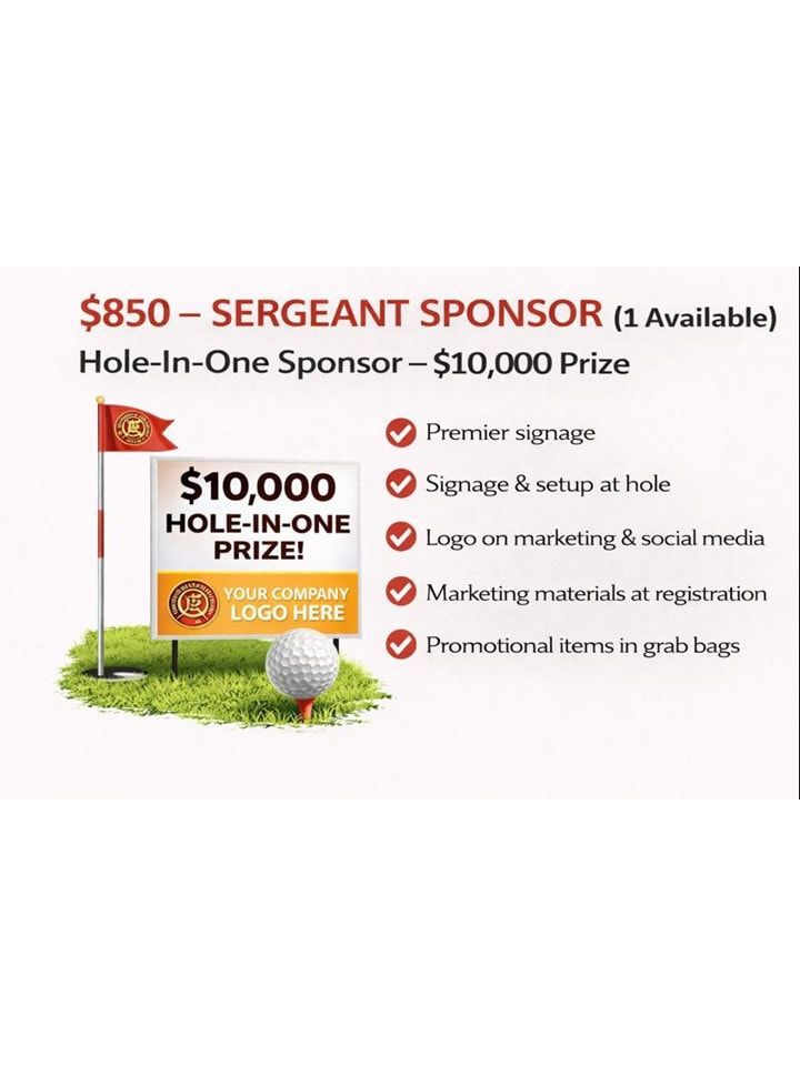 Golf tournament sponsorship advertisement