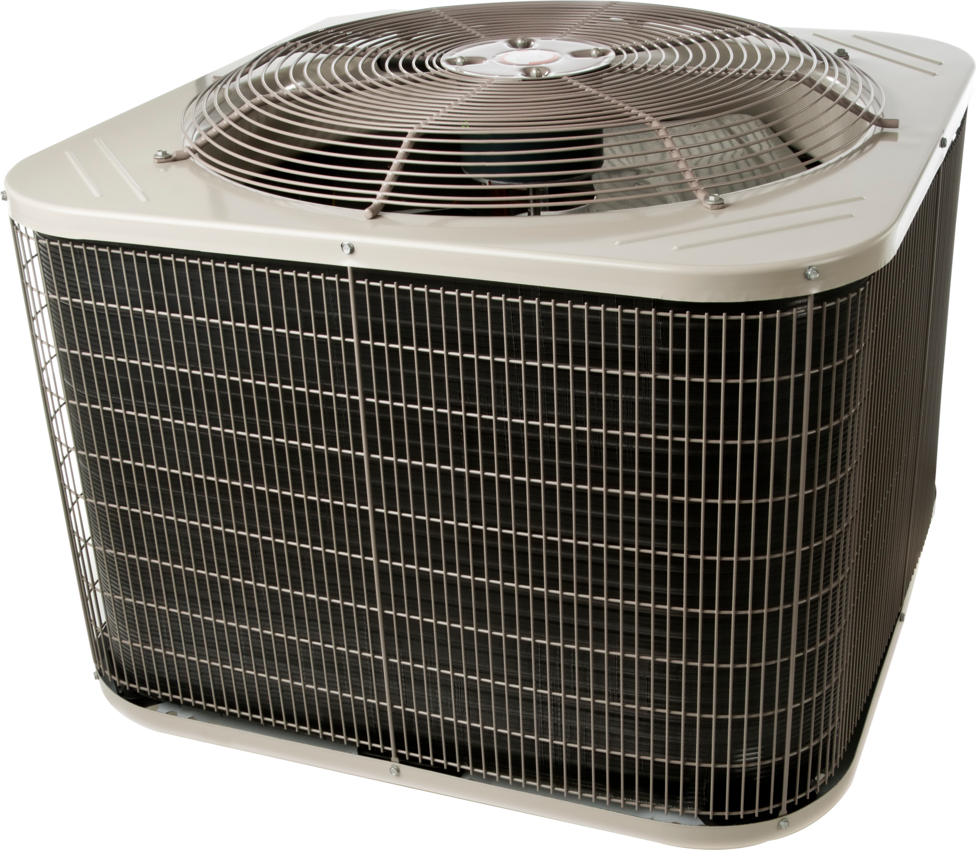 A black and white air conditioner on a white background A black and white air conditioner on a white background