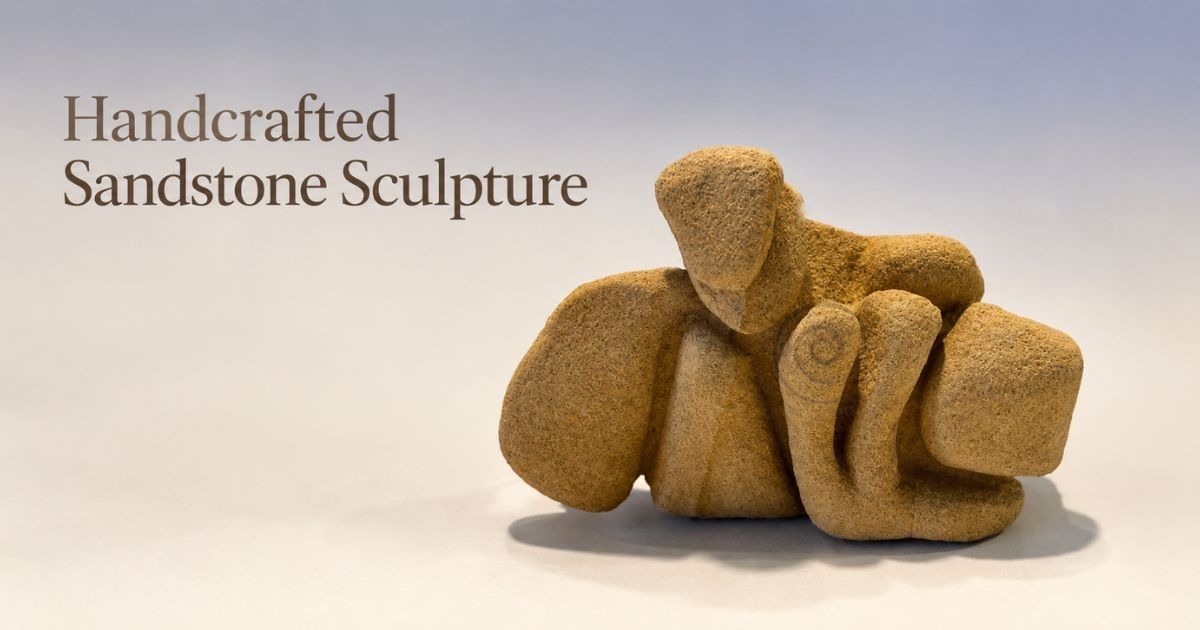 handcrafted sandstone sculpture